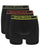 Emporio Armani 3 Pack Boxer Shorts Black/Coloured Waistband