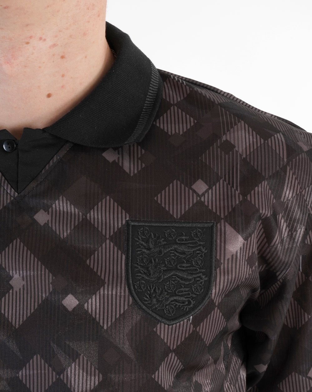 England 1990 Black-Out-Trikot Schwarz