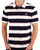 Fila Vintage Block Striped Polo Navy Gardenia