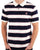 Fila Vintage Block Striped Polo Navy Gardenia