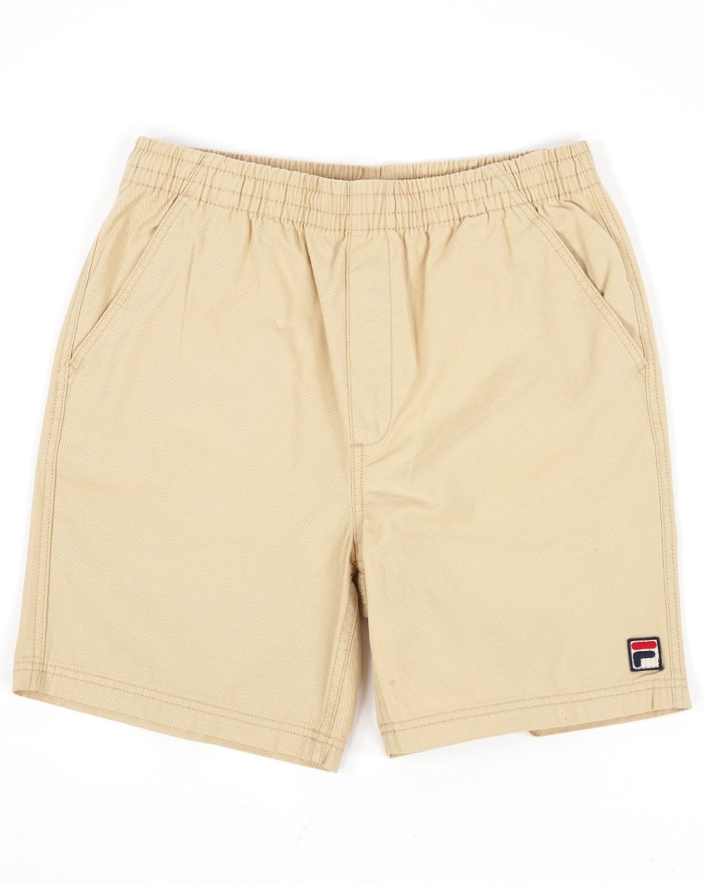 Fila Vintage Chino-Shorts mit Kordelzug in Sand