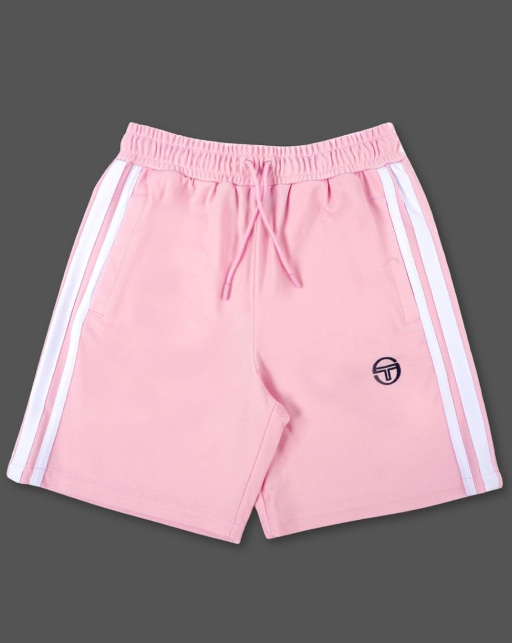 Sergio Tacchini Gestreifte Freizeitshorts Rosa/Weiß