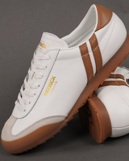 Patrick Bergan Sneakers Weiß/Hellbraun