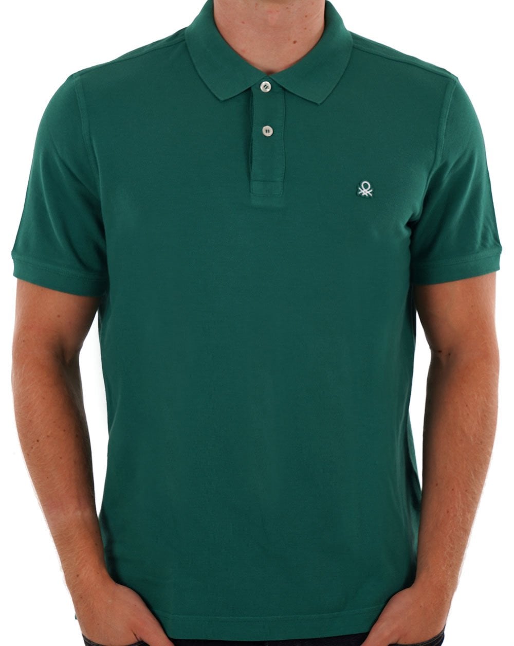 Benetton Poloshirt Dunkelgrün