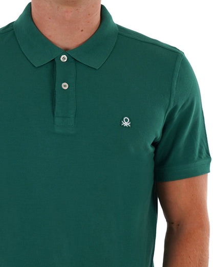 Benetton Poloshirt Dunkelgrün