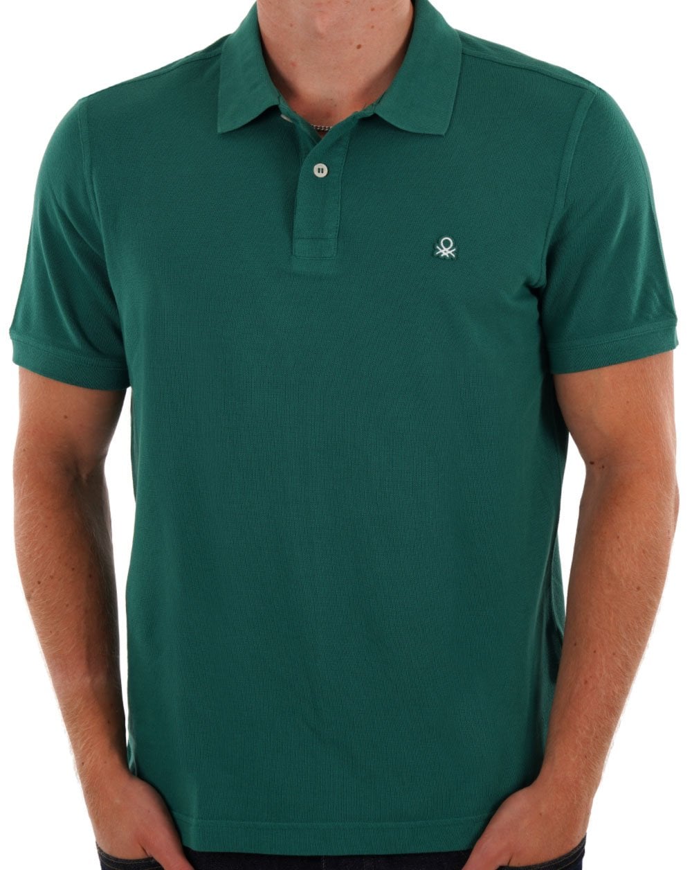 Benetton Poloshirt Dunkelgrün