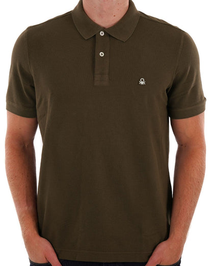 Benetton Poloshirt Khaki Braun