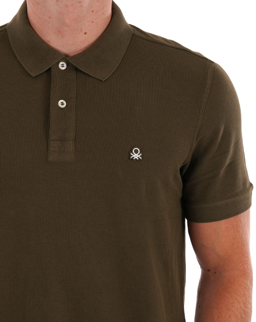 Benetton Poloshirt Khaki Braun