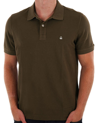 Benetton Poloshirt Khaki Braun