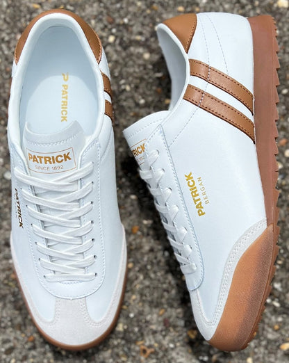 Patrick Bergan Sneakers Weiß/Hellbraun