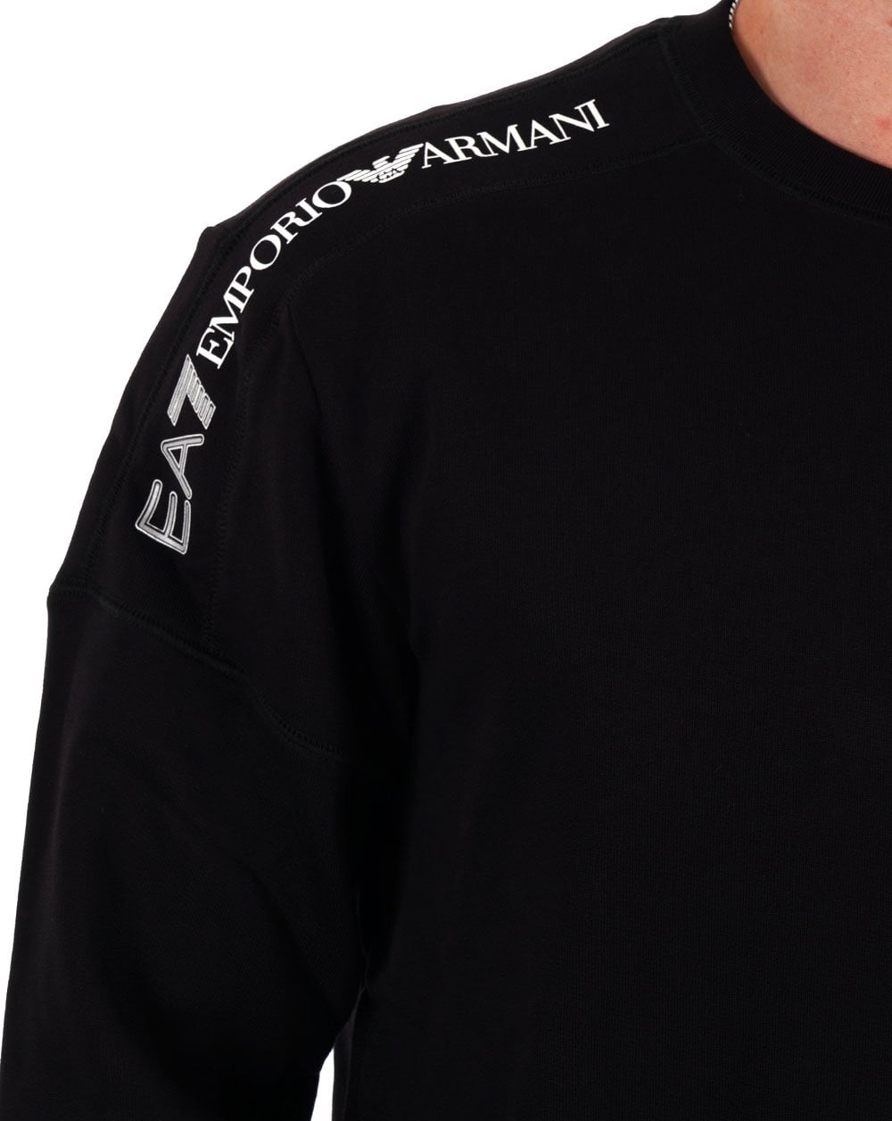 EA7 Emporio Armani Cotton Sweatshirt Black/White