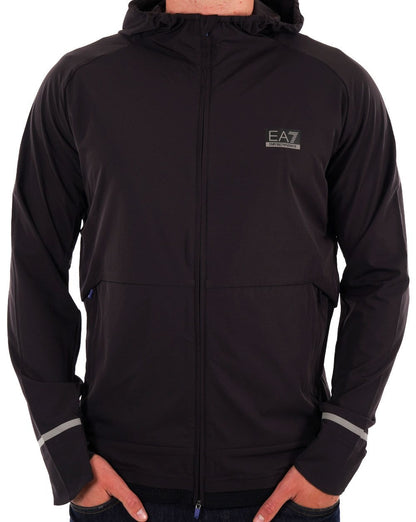 EA7 Emporio Armani Kapuzenjacke mit Reißverschluss Black Bean