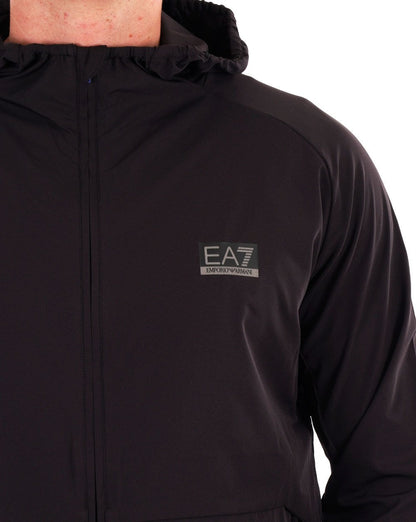 EA7 Emporio Armani Kapuzenjacke mit Reißverschluss Black Bean