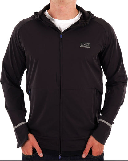 EA7 Emporio Armani Kapuzenjacke mit Reißverschluss Black Bean