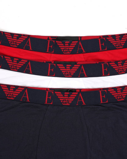 Emporio Armani 3er-Pack Boxershorts Marineblau/Rot/Weiß
