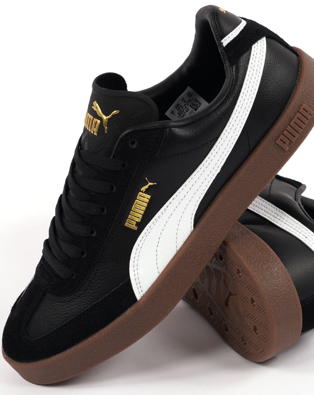 Puma Club II Era F-Ball Turnschuhe Schwarz – Gold