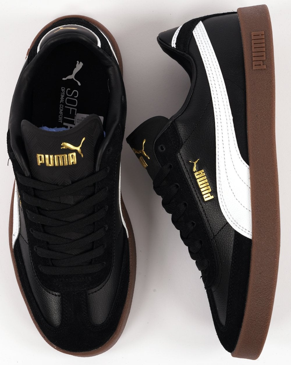 Puma Club II Era F-Ball Turnschuhe Schwarz – Gold