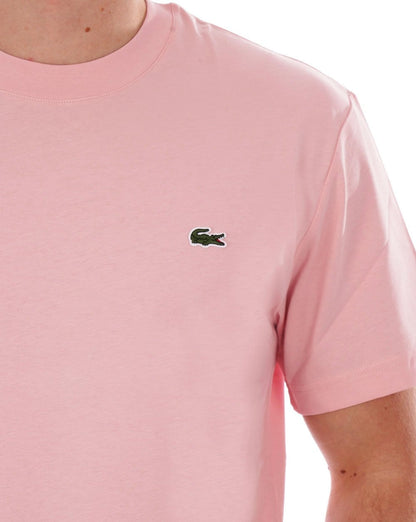 Lacoste – T-Shirt mit klassischer Passform, Zartrosa