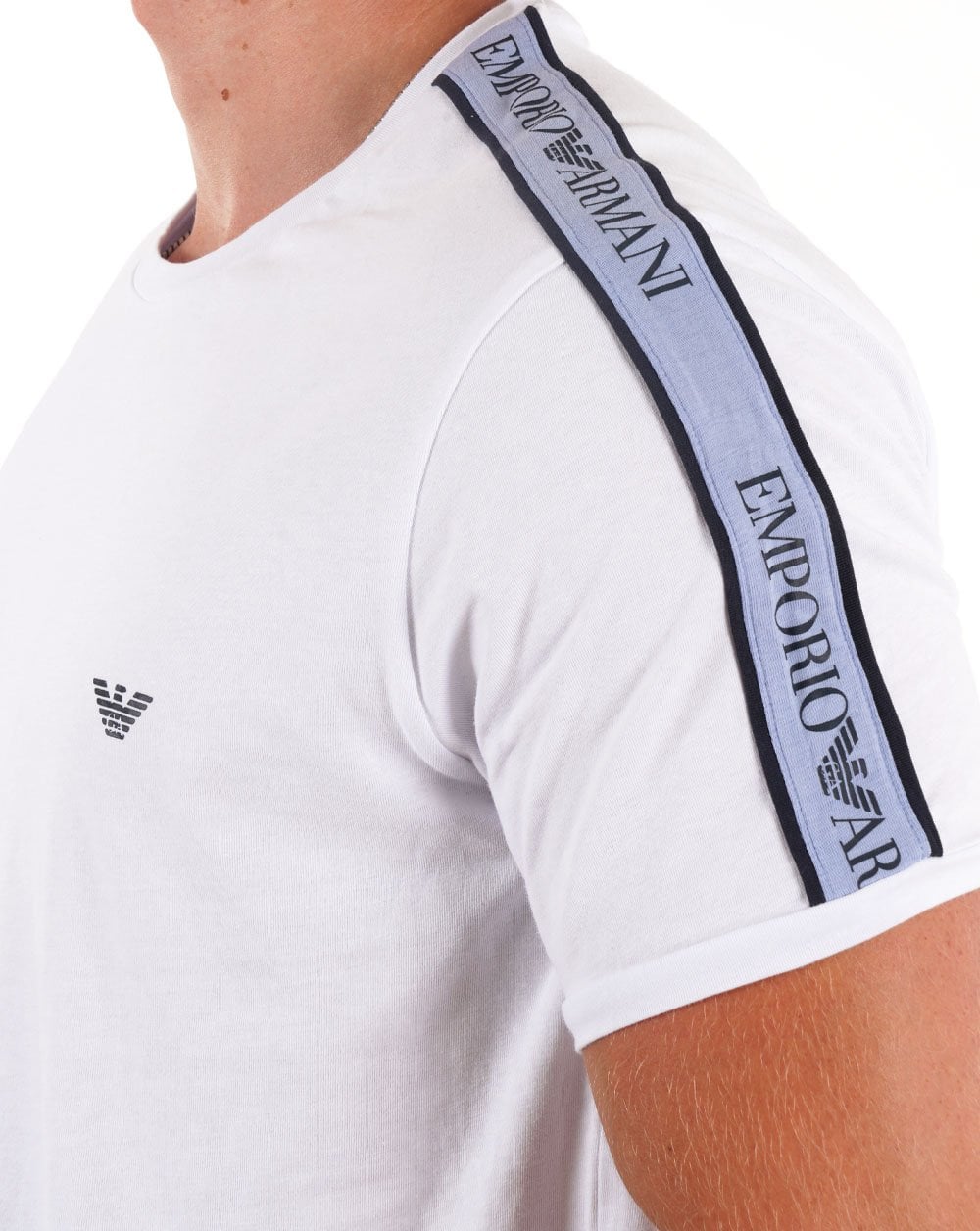 Emporio Armani T-Shirt mit Taping Weiß