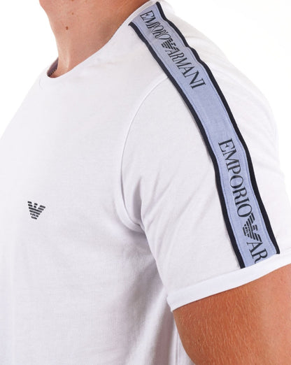 Emporio Armani T-Shirt mit Taping Weiß