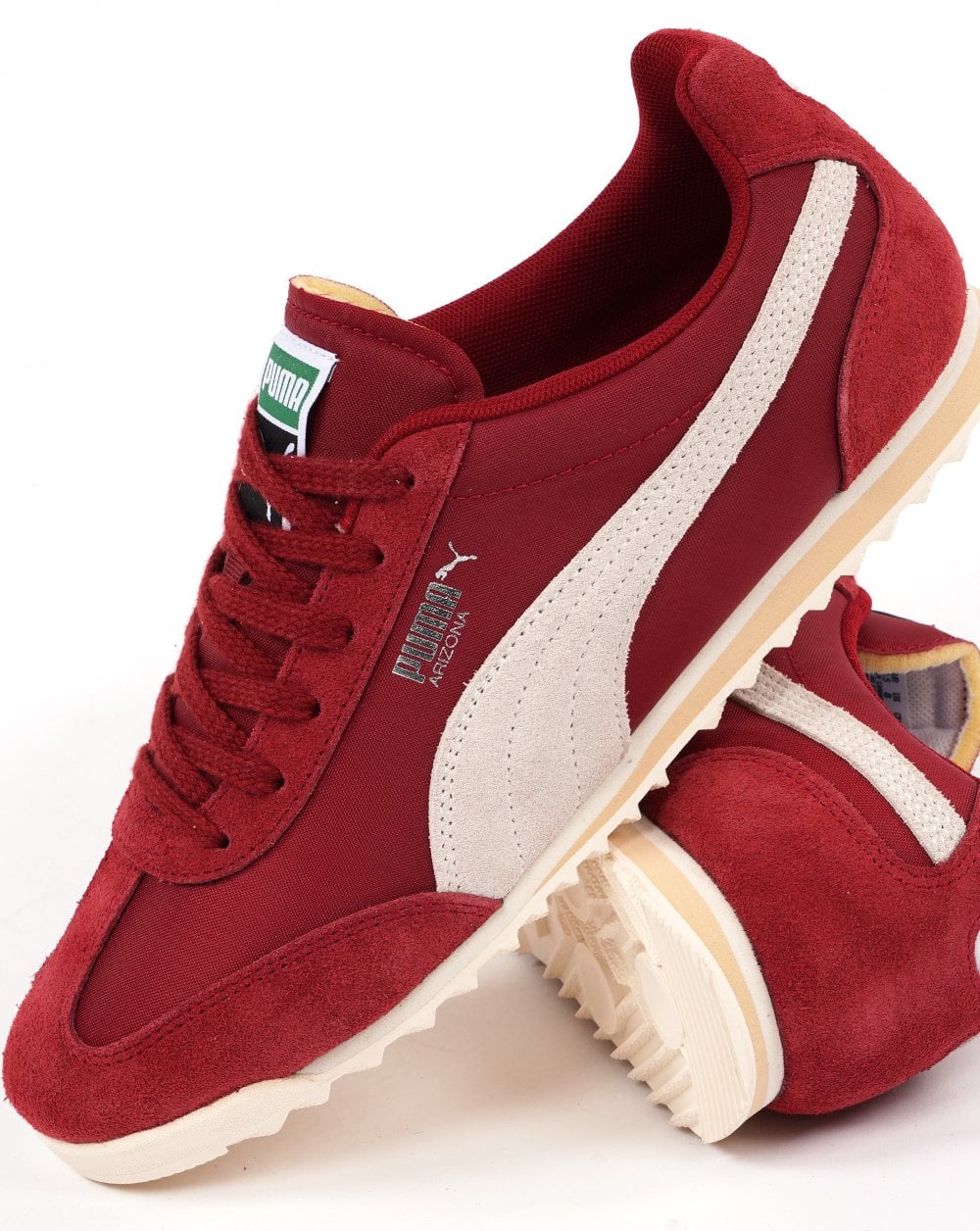 Puma Arizona Nylon-Sneakers Dunkelrot Off-White