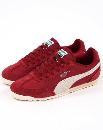 Puma Arizona Nylon-Sneakers Dunkelrot Off-White