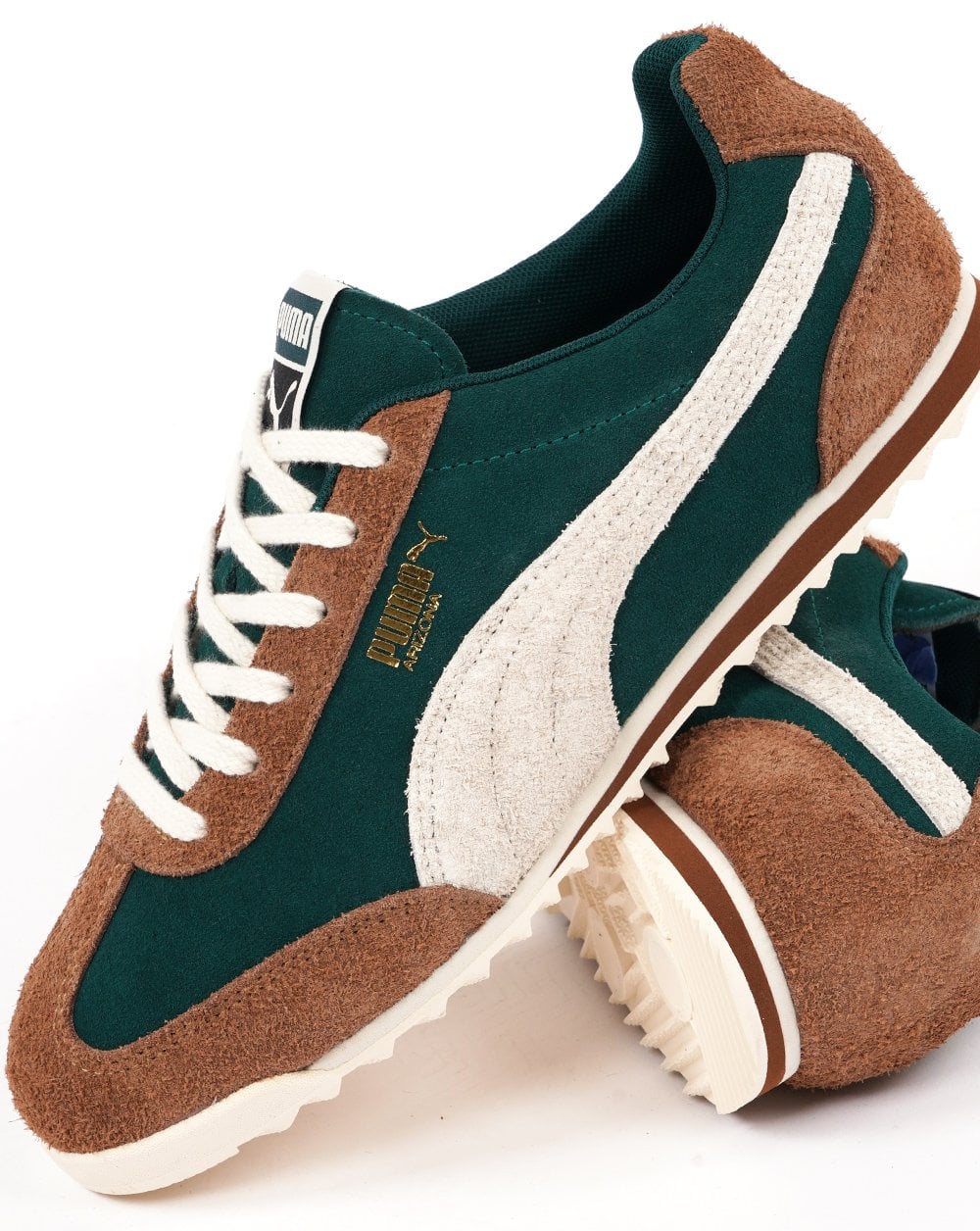 Puma Arizona Suede Sneakers Dunkelgrün / Frosted Ivory