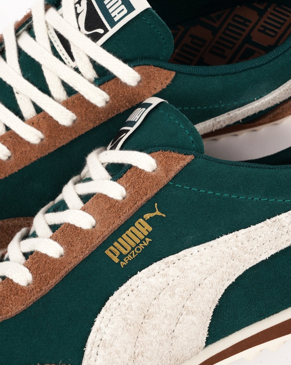Puma Arizona Suede Sneakers Dunkelgrün / Frosted Ivory