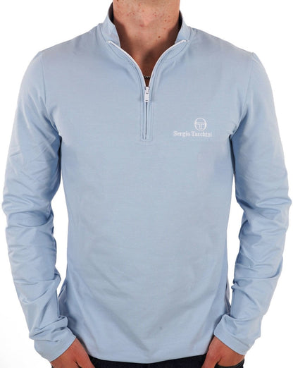 Sergio Tacchini 1/4 Zip Top Himmelblau