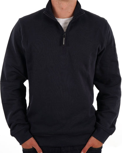 Weekend Offender Kraviz Sweatshirt mit 1/4-Reißverschluss, Marineblau