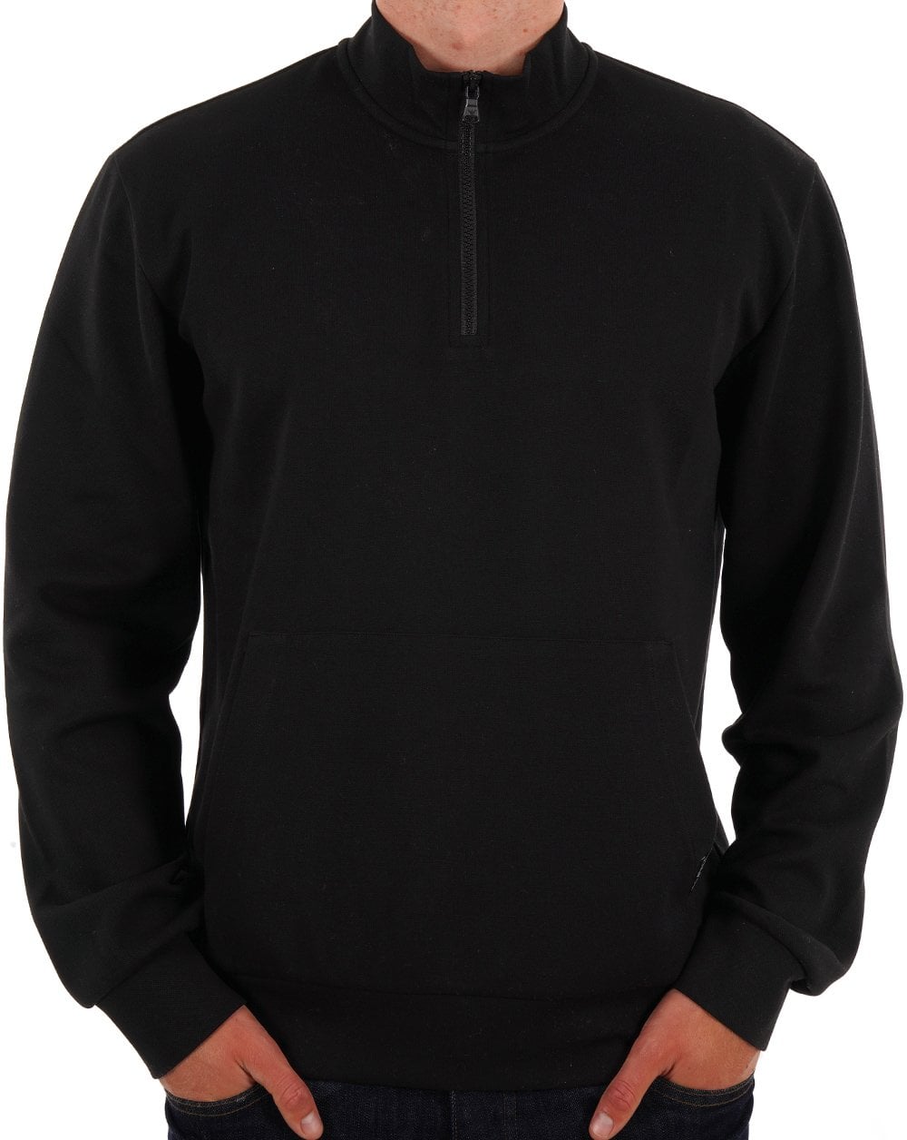 Emporio Armani – Pullover mit 1/4-Reißverschluss in Schwarz