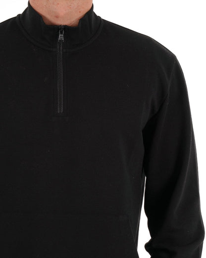 Emporio Armani – Pullover mit 1/4-Reißverschluss in Schwarz