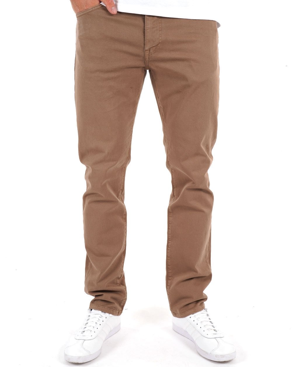 Gant – Elegante Jeans aus Baumwolltwill in normaler Passform, Wüstenbraun