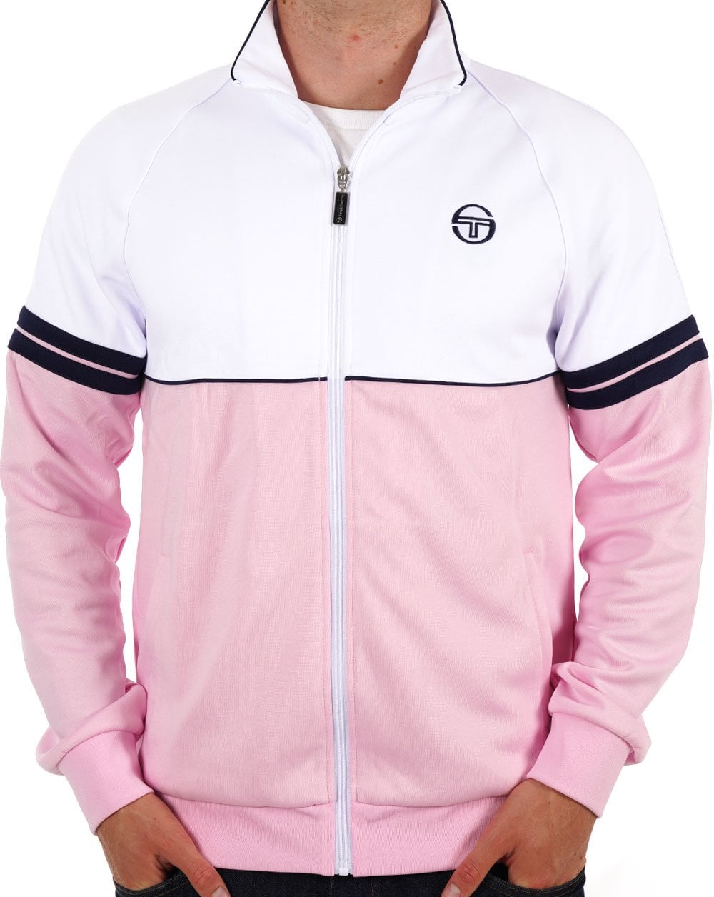 Sergio Tacchini Orion Track Top Pink/White