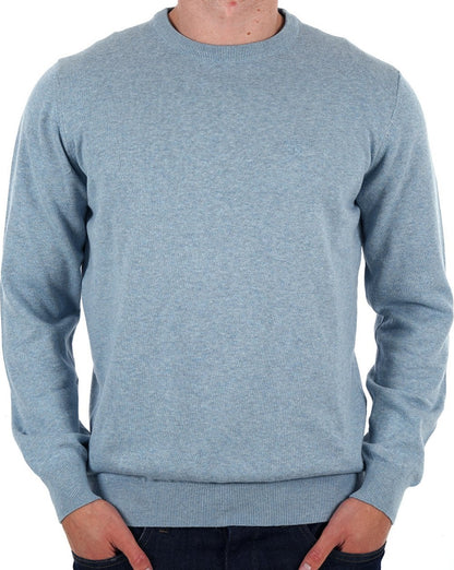 Barbour – Rundhalspullover aus Pima-Baumwolle in Mineralblau