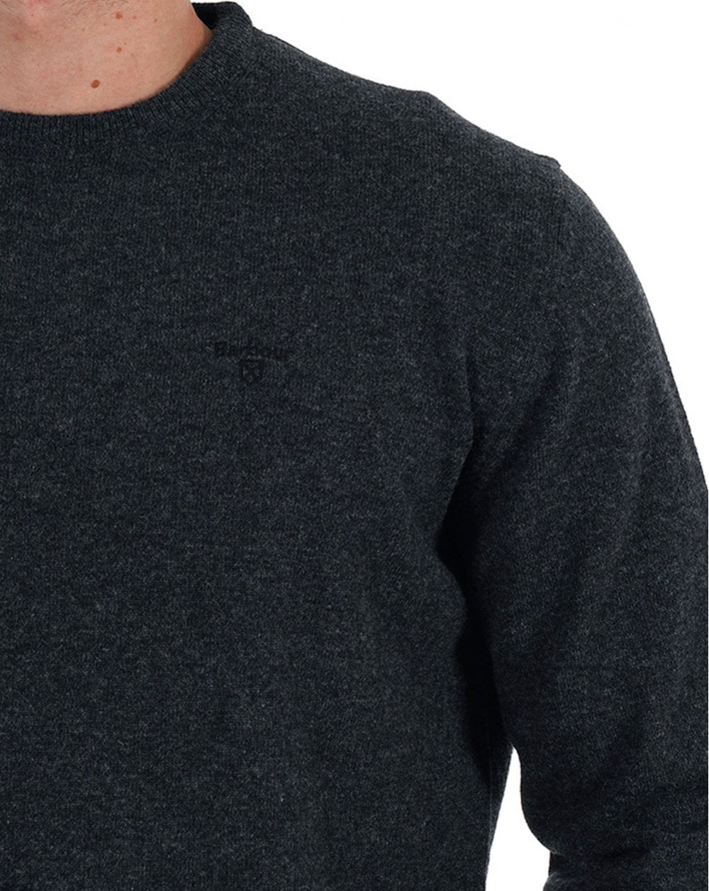 Barbour Lammwollpullover Anthrazit