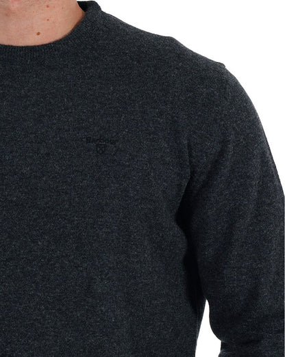 Barbour Lammwollpullover Anthrazit