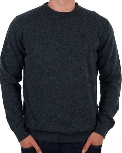 Barbour Lammwollpullover Anthrazit