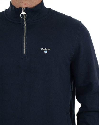 Barbour Beckhill Sweatshirt mit halbem Reißverschluss, Marineblau