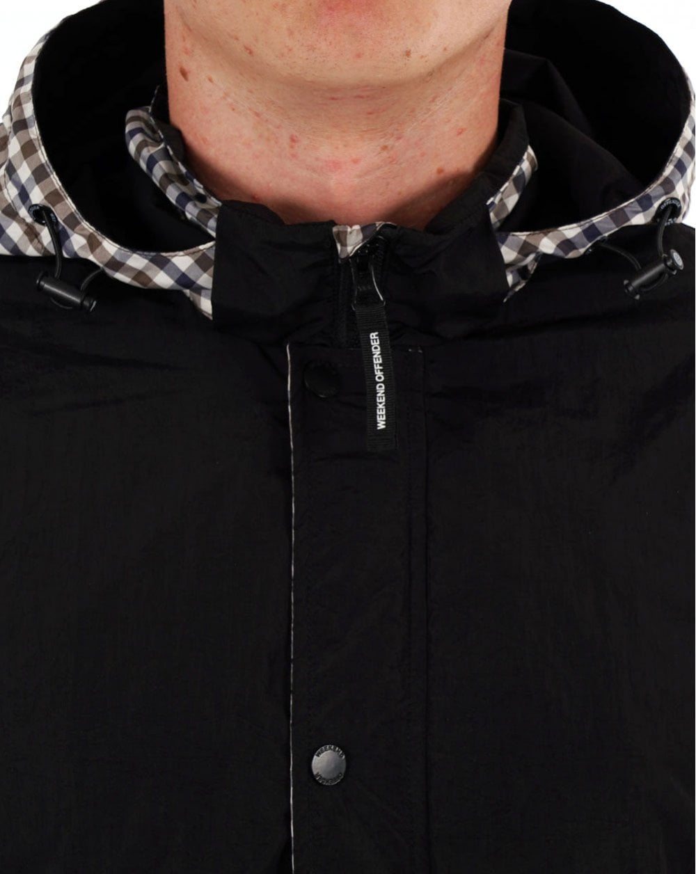 Weekend Offender Saunders AW Jacke Schwarz/Karo