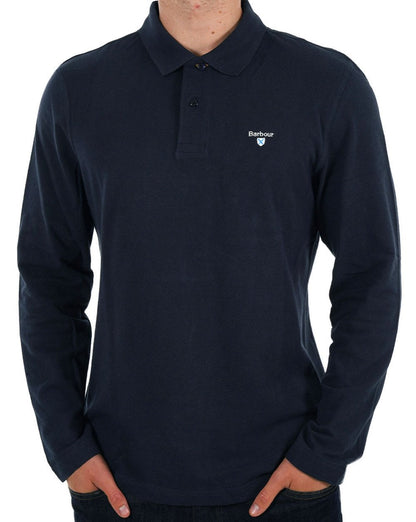 Barbour Original Sports Langarm-Poloshirt, Marineblau