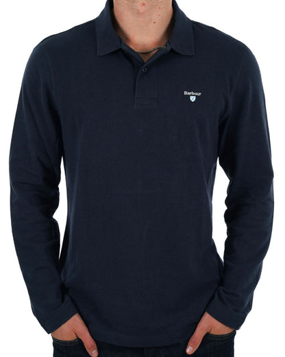 Barbour Original Sports Langarm-Poloshirt, Marineblau