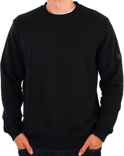 Barbour International – Sweatshirt mit Outline-Badge in Schwarz