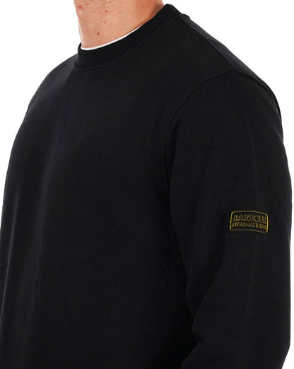 Barbour International – Sweatshirt mit Outline-Badge in Schwarz