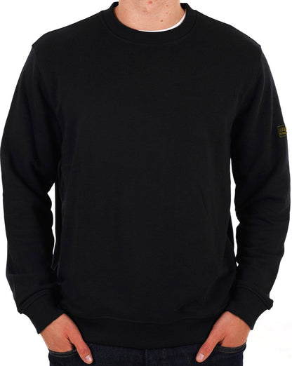 Barbour International – Sweatshirt mit Outline-Badge in Schwarz