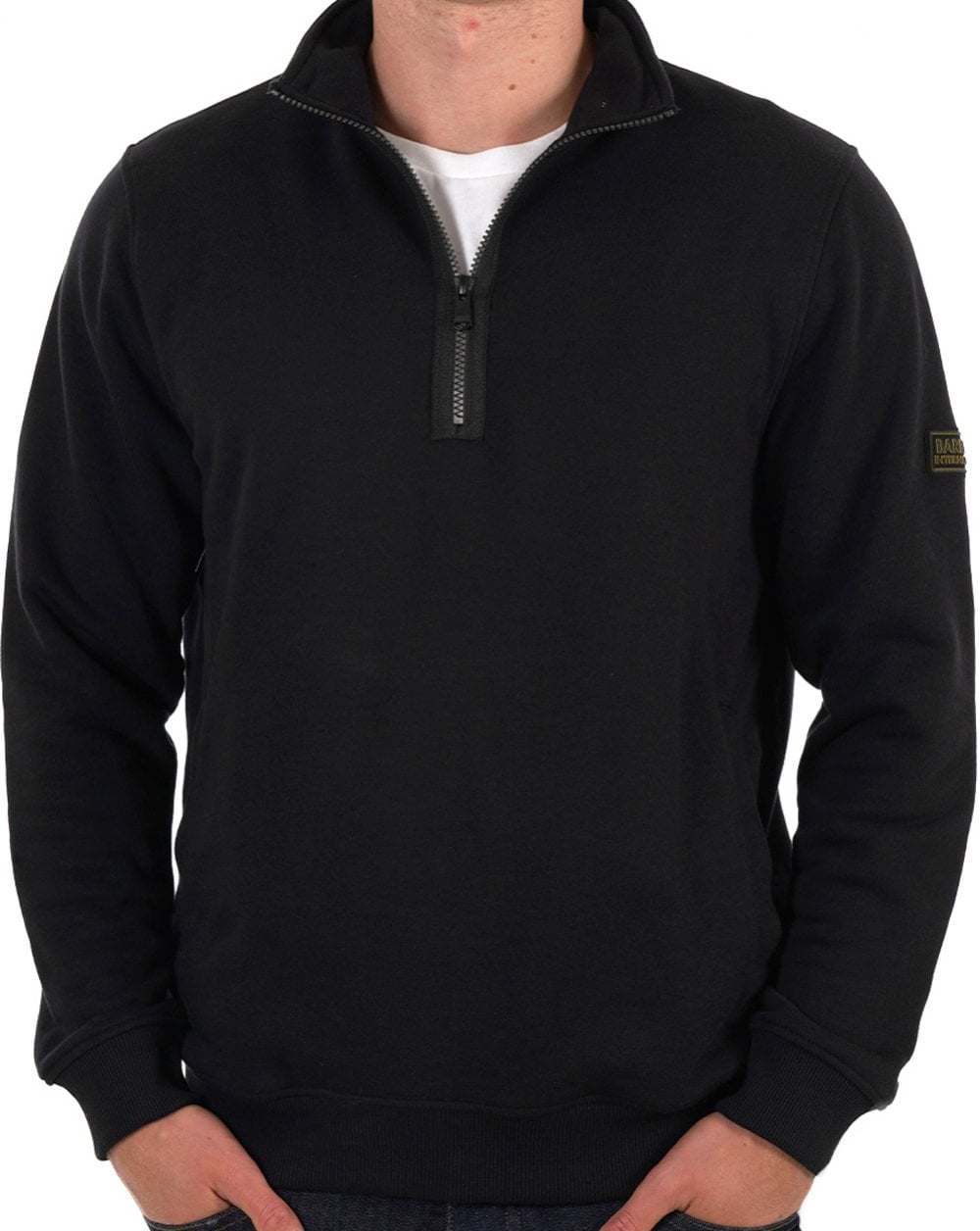Barbour International Outline Trichterhals-Sweatshirt Schwarz