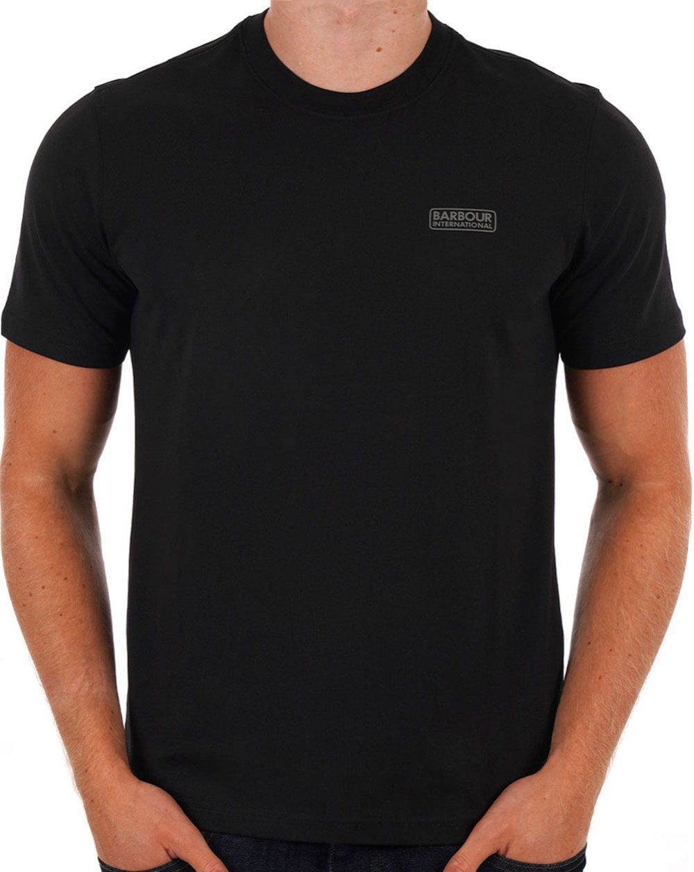 Barbour International Small Logo T-shirt Black/Pewter
