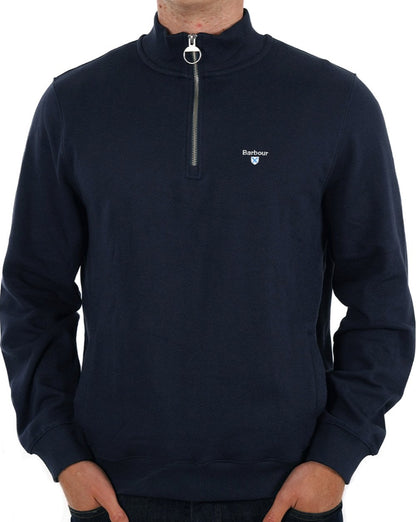 Barbour Beckhill Sweatshirt mit halbem Reißverschluss, Marineblau
