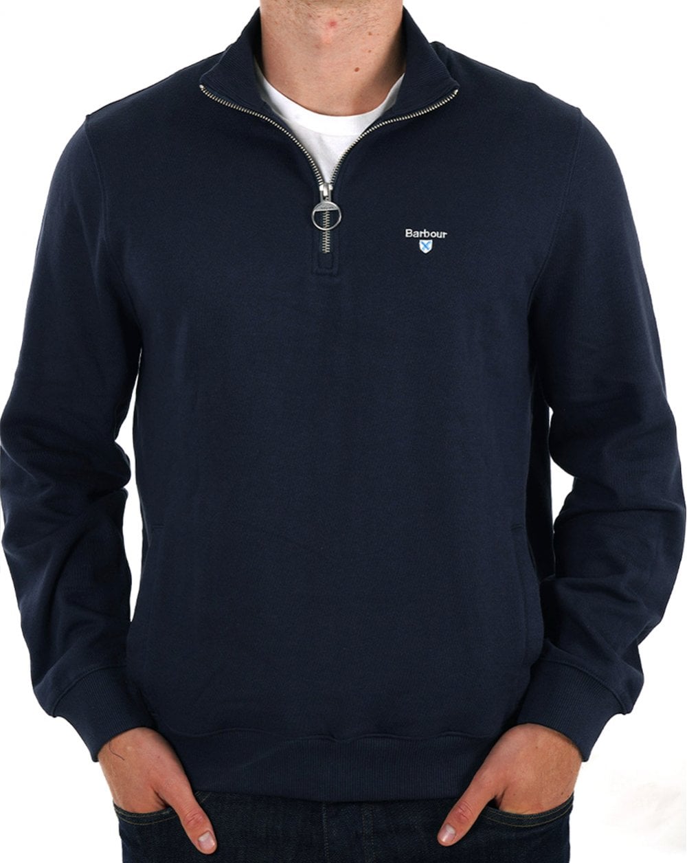 Barbour Beckhill Sweatshirt mit halbem Reißverschluss, Marineblau