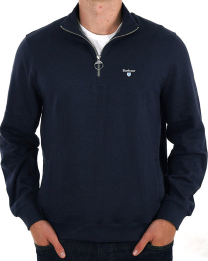 Barbour Beckhill Sweatshirt mit halbem Reißverschluss, Marineblau